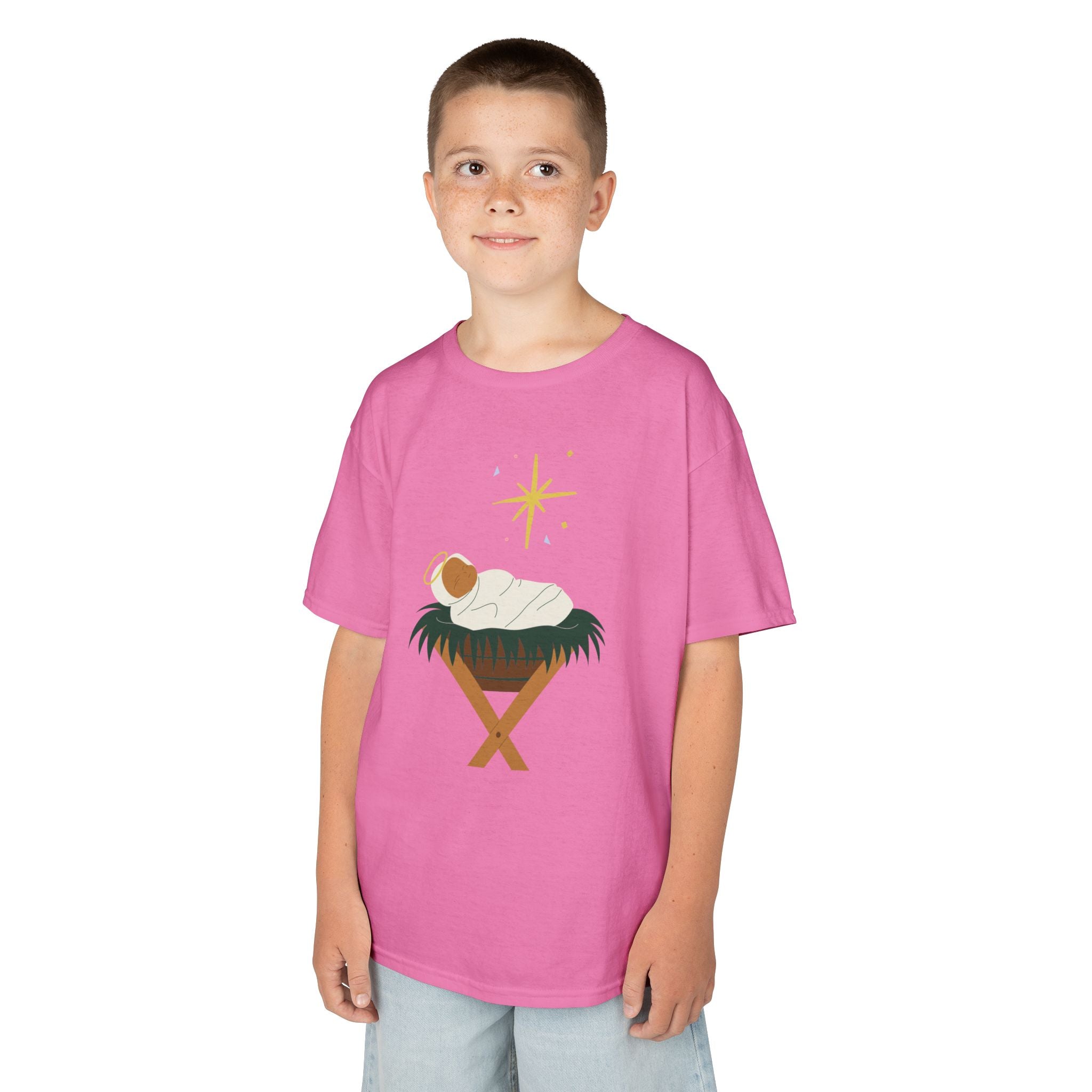 Kids Tee — Baby Jesus Manger Christmas Shirt